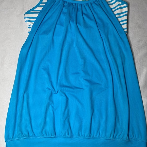 Lululemon Athletica Blue and White Striped Top - Picture 4 of 10